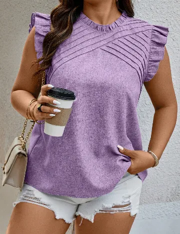 Bluza SHEIN CURVE, mov