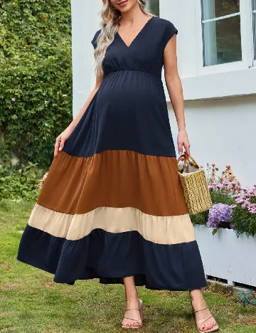 Rochie lunga SHEIN Maternity, mix culori