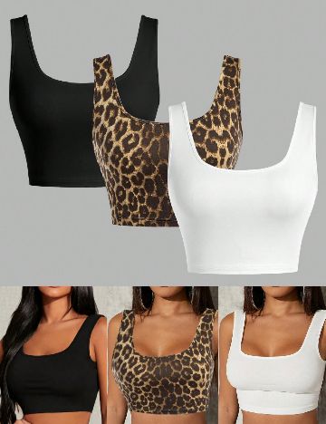 Set topuri 3 bucati SHEIN, mix culori