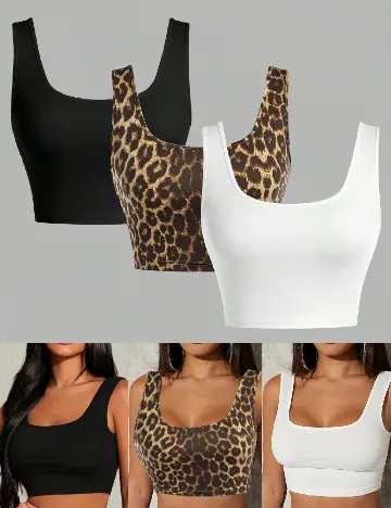 Set topuri 3 bucati SHEIN, mix culori