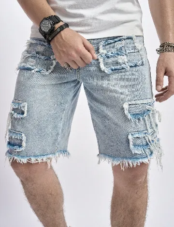 Pantaloni scurti SHEIN, albastru