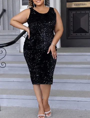 Rochie medie SHEIN CURVE, negru