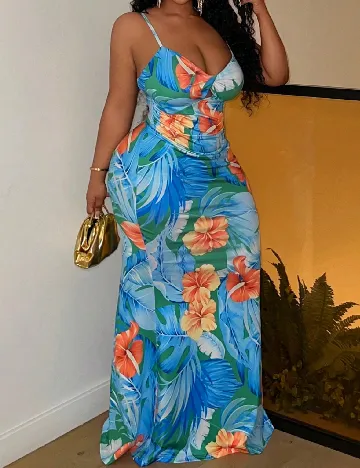 Rochie lunga SHEIN CURVE, albastru