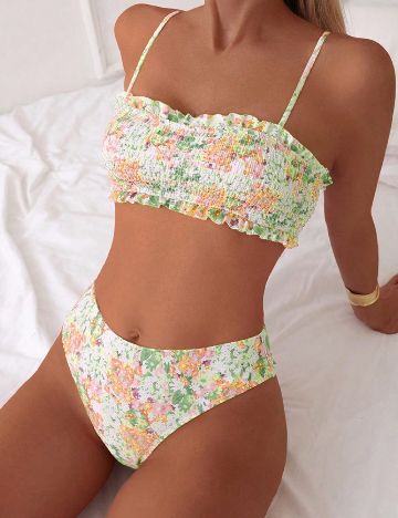 Costum de baie SHEIN, mix culori