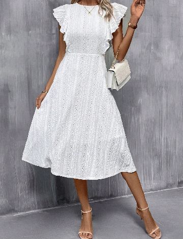 Rochie medie SHEIN, alb