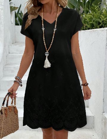 Rochie scurta Emery Rose, negru