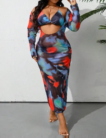 Costum de baie SHEIN CURVE, mix culori