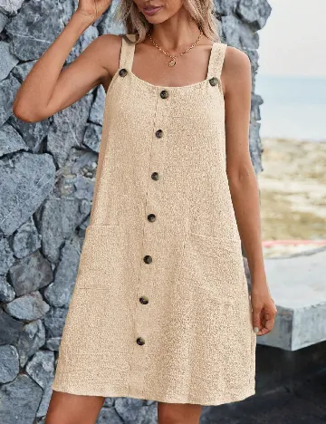 Rochie scurta SHEIN CURVE, crem