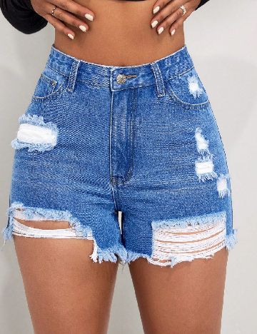 Pantaloni scurti SHEIN, albastru