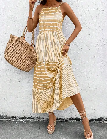 Rochie medie SHEIN, maro deschis