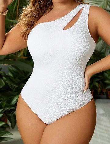 Costum de baie SHEIN CURVE, alb