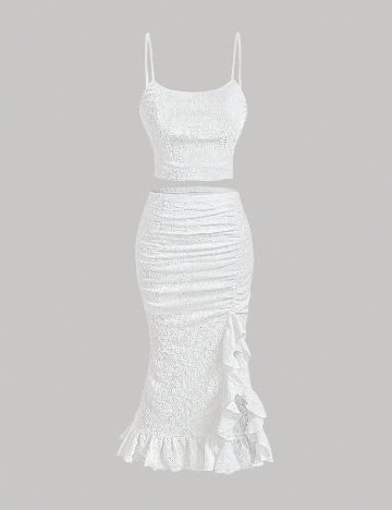 Compleu SHEIN CURVE, alb