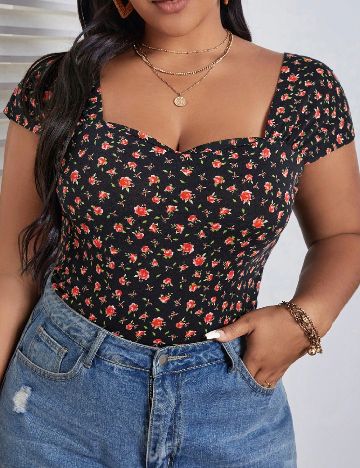 Bluza SHEIN CURVE, floral