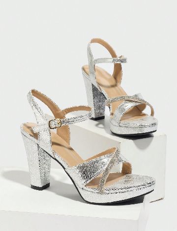 Sandale SHEIN, argintiu