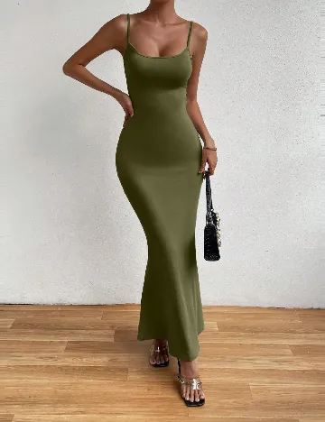Rochie lunga SHEIN, verde inchis