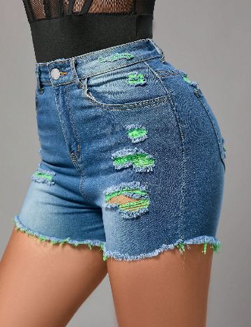 Pantaloni scurti SHEIN, albastru