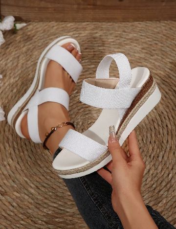Sandale SHEIN, alb