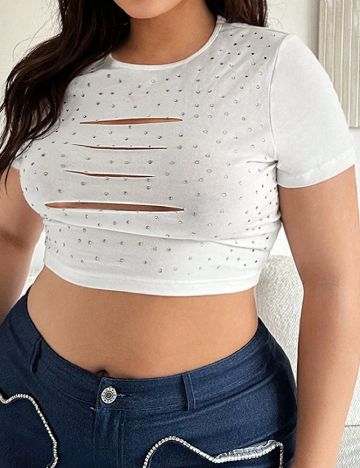Top SHEIN CURVE, alb