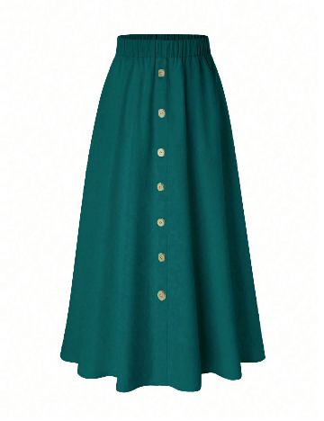 Fusta SHEIN CURVE, verde