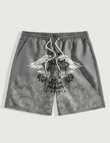 Pantaloni scurti Romwe, gri