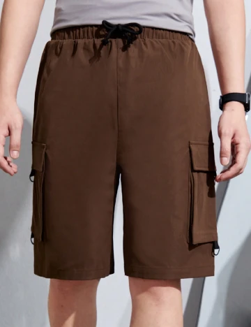 Pantaloni scurti Shein Kids, maro