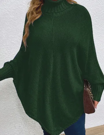 Poncho SHEIN CURVE, verde