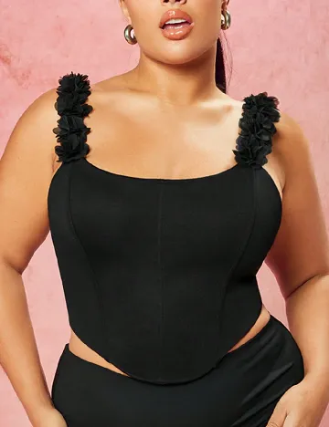 Corset SHEIN CURVE, negru