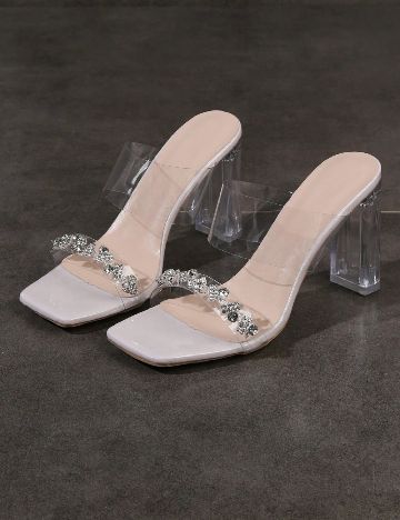 Saboti SHEIN, transparent/crem