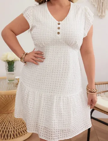 Rochie scurta SHEIN CURVE, alb