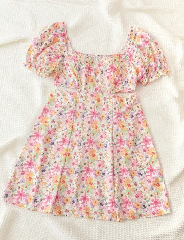 Rochie scurta SHEIN CURVE, floral print