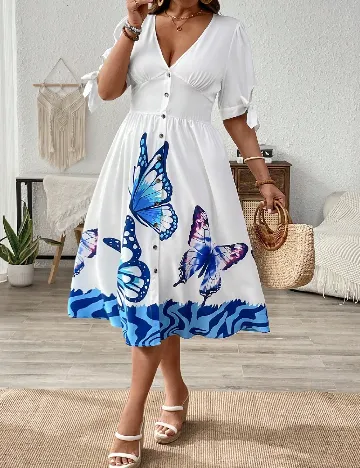 Rochie medie SHEIN CURVE, mix culori