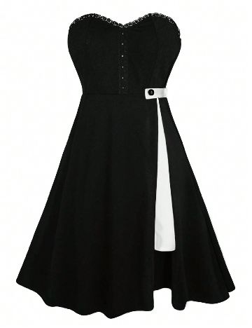 Rochie scurta SHEIN CURVE, negru