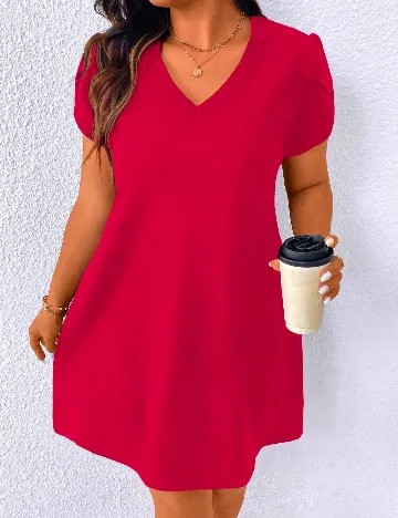 Rochie scurta SHEIN CURVE, rosu