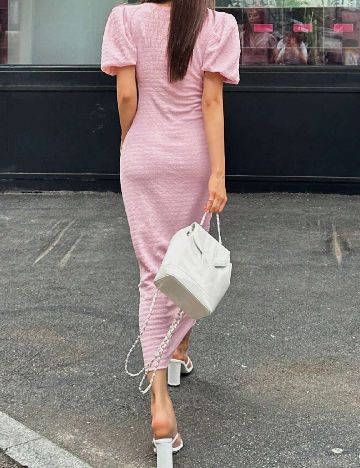 Rochie lunga Dazy, roz