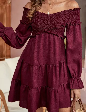 Rochie scurta SHEIN, grena