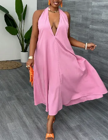 Rochie medie SHEIN CURVE, roz