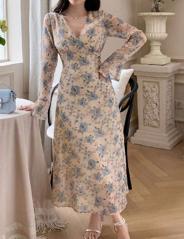 Rochie lunga Dazy, floral