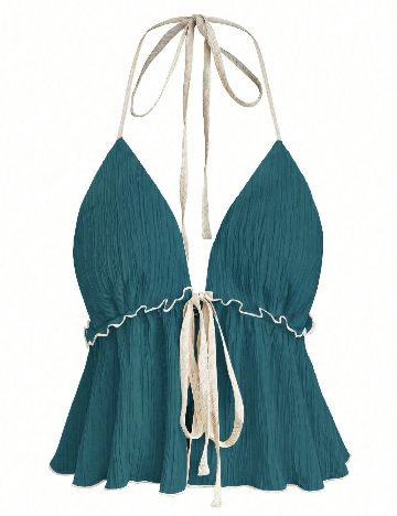 Top SHEIN CURVE, verde