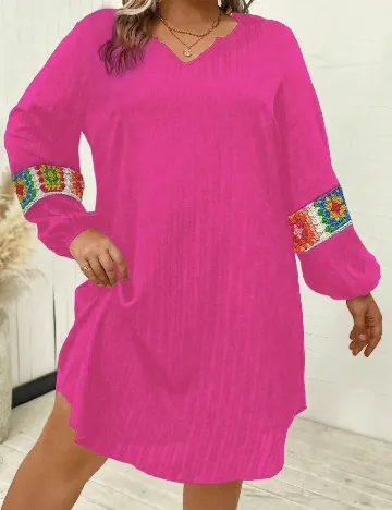 Rochie scurta SHEIN CURVE, roz