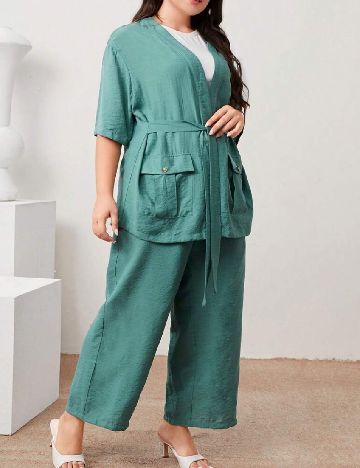 Compleu SHEIN CURVE, verde