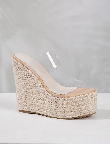 Saboti SHEIN, transparent/crem