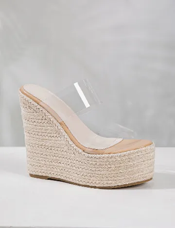 Saboti SHEIN, transparent/crem