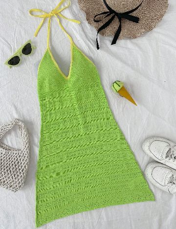 Rochie de plaja SHEIN, verde