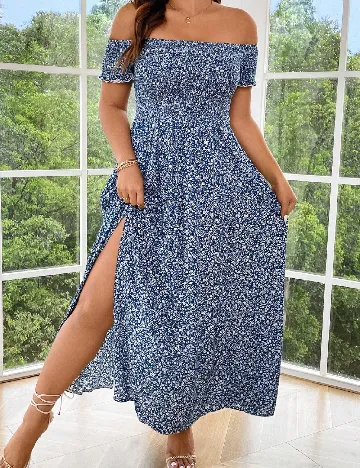 Rochie lunga SHEIN CURVE, albastru