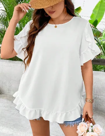 Bluza SHEIN CURVE, alb