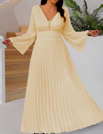 Rochie lunga SHEIN CURVE, crem