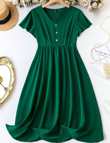 Rochie medie SHEIN CURVE, verde