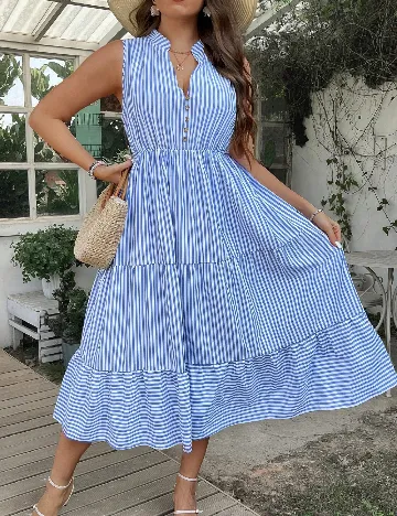 Rochie medie SHEIN CURVE, albastru