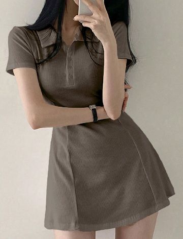 Rochie scurta Dazy, gri