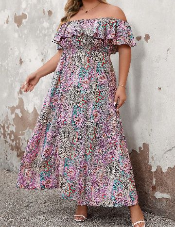 Rochie lunga SHEIN CURVE, mix culori